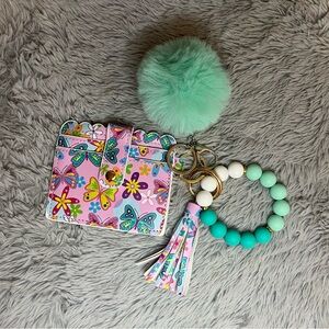 Butterfly Card Wallet with Keychain